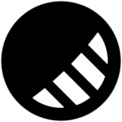 Bottom Right Half Shadow Circle Icon from Plump Solid Set