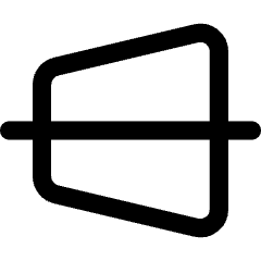 Edit Trapezoid Horizontal Icon from Core Line Set