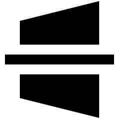Edit Trapezoid Horizontal Icon from Sharp Solid Set