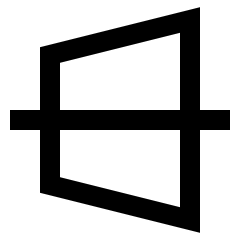 Edit Trapezoid Horizontal Icon from Sharp Line Set
