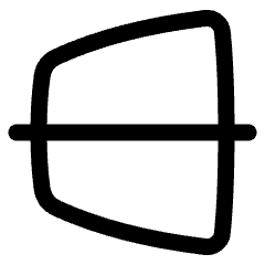 Edit Trapezoid Horizontal Icon from Plump Line Set