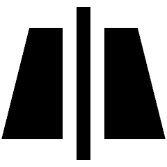 Edit Trapezoid Vertical Icon from Sharp Solid Set