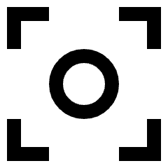 Focus Center Icon from Sharp Line Set