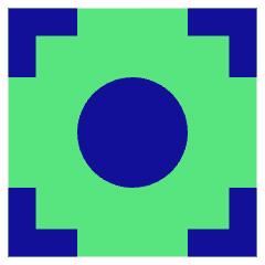 Focus Center Icon from Sharp Pop Set