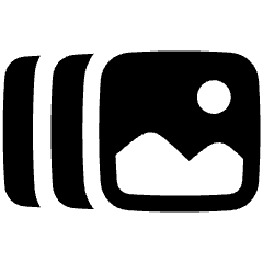 Gallery Slide Icon from Plump Solid Set