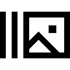 Gallery Slide Icon from Sharp Line Set