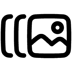 Gallery Slide Icon from Plump Line Set