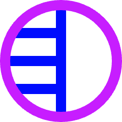 Left Half Shadow Circle Icon from Sharp Neon Set