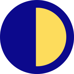 Left Half Shadow Circle Icon from Sharp Pop Set