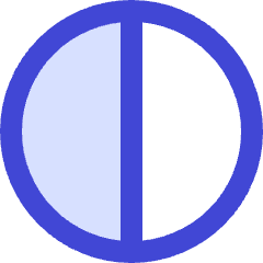 Left Half Shadow Circle Icon from Sharp Duo Set