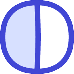 Left Half Shadow Circle Icon from Flex Duo Set