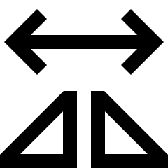 Mirror Horizontally Icon from Sharp Line Set