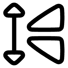 Mirror Vertically Icon from Plump Line Set