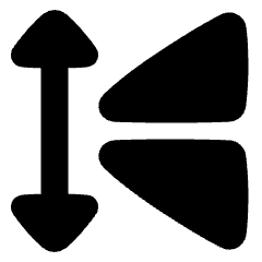 Mirror Vertically Icon from Plump Solid Set