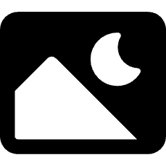 Night Landscape Mode Camera Icon from Core Solid Set