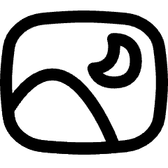 Night Landscape Mode Camera Icon from Flex Line Set