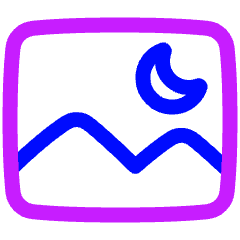 Night Landscape Mode Camera Icon from Plump Neon Set