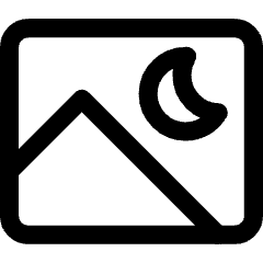 Night Landscape Mode Camera Icon from Core Line Set