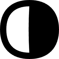 Right Half Shadow Circle Icon from Flex Solid Set