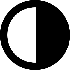 Right Half Shadow Circle Icon from Sharp Remix Set