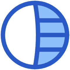 Right Half Shadow Circle Icon from Plump Duo Set