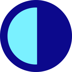 Right Half Shadow Circle Icon from Sharp Pop Set