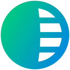 Right Half Shadow Circle Icon from Plump Gradient Set
