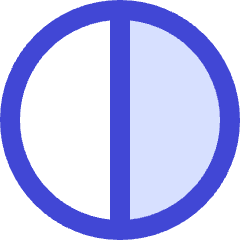 Right Half Shadow Circle Icon from Sharp Duo Set