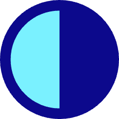 Right Half Shadow Circle Icon from Core Pop Set