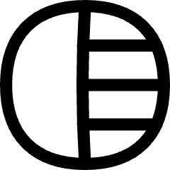 Right Half Shadow Circle Icon from Flex Line Set