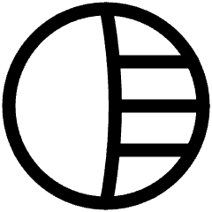 Right Half Shadow Circle Icon from Plump Line Set