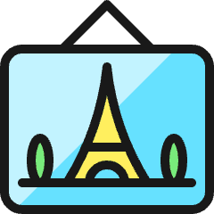 Photo Frame Hang 1 Icon from Ultimate Colors Set