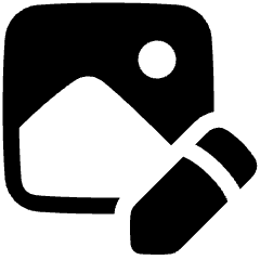 Edit Image Photo Icon from Plump Solid Set