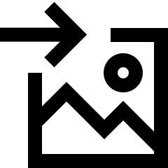 Export To Picture Icon from Sharp Line Set