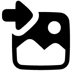 Export To Picture Icon from Plump Solid Set