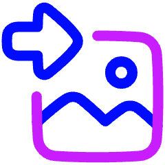 Export To Picture Icon from Plump Neon Set