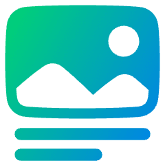 Image Caption Icon from Plump Gradient Set