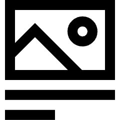 Image Caption Icon from Sharp Line Set
