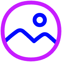 Image In Circle Icon from Plump Neon Set