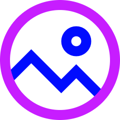 Image In Circle Icon from Sharp Neon Set