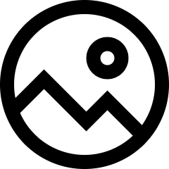 Image In Circle Icon from Sharp Line Set