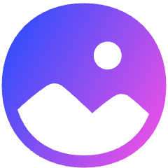 Image In Circle Icon from Plump Gradient Set