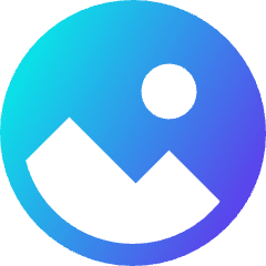 Image In Circle Icon from Sharp Gradient Set