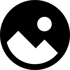 Image In Circle Icon from Sharp Solid Set