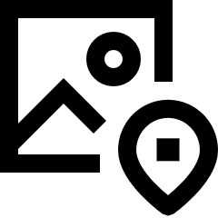 Image Location Icon from Sharp Line Set