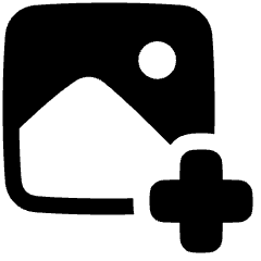 Image Photo Add Icon from Plump Solid Set