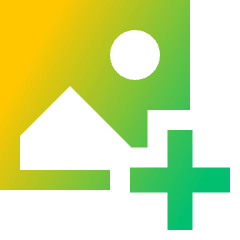 Image Photo Add Icon from Sharp Gradient Set
