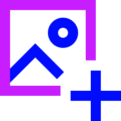 Image Photo Add Icon from Sharp Neon Set