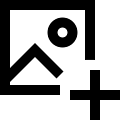 Image Photo Add Icon from Sharp Line Set