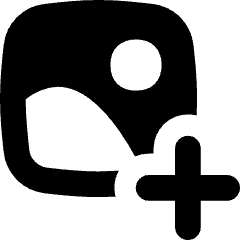 Image Photo Add Icon from Flex Solid Set